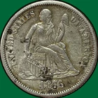1876 Seated Liberty Dime Choice Extremely Fine XF+/AU Coin #33696
