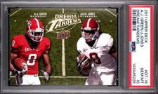 A.J. GREEN & JULIO JONES RC 2011 Upper Deck Dream Tandems #DT-19 PSA 10 UGA Bama