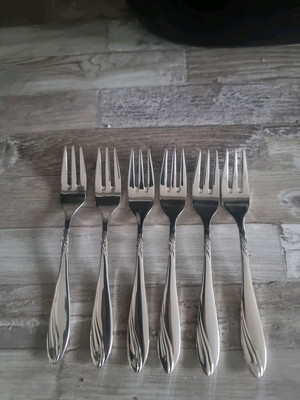 WMF Sinfonia 6 Kuchengabel 15,8 cm Cromargan 6 Teile Note 1 Gabel Cake Fork NEU