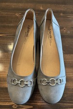NWOB Life Stride Ideal Gray Suede Chain-Accent Slip-On Flats Size 10
