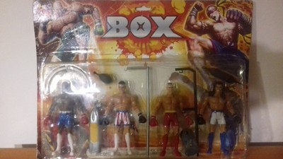 EXTRA RARE '' BOX '' 4 FIGUREN FIGHTERS , (APEL PLASTIK S.R.L SPIELZEUG GETESTET) 