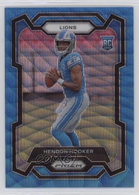 2023 Panini Prizm Rookies Blue Wave Prizm 59/199 Hendon Hooker #329 1u6