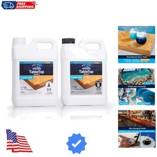 Table Top Epoxy Resin Kit - 1 Gallon Crystal Clear Epoxy with High Gloss UV...