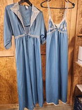 Vintage CHRISTIAN DIOR Robe Nightgown Small Petite USA ILGWU 70s