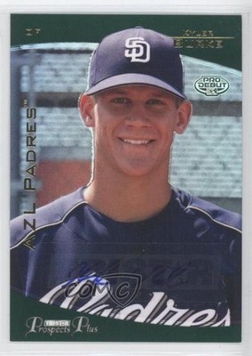 2006 TRISTAR Prospects Plus Gold 25/50 Kyler Burke #42 Auto 1h8
