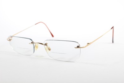 Luxottica Eyeglasses LU 7580 Women Gold Rimless Metal Eyewear