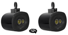  2 kicker CSC693 6x9" 360  Swivel Black Aluminum Wakeboard Tower Speakers