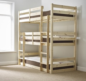 bed diy tier 3 bunk 3 (EB66) Sleeper Tier Single 3ft  Solid Bunk Triad Triple eBay Bed Pine  DUTY HEAVY