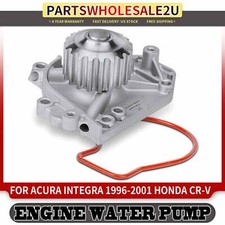 Water Pump w/ Gasket for Acura Integra 1996-2001 Honda CR-V 1997-2001 1.8L 2.0L