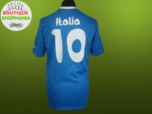 ITALIA Maglietta Maglia Uomo Calcio Coppa del Mondo 2014 Ufficiale FIFA #10 Fan M - Foto 3 di 6