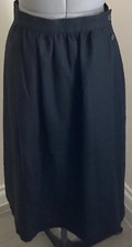VTG College Town skirt 11 12 black midi 1970's side button pockets