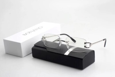   USA Shipped Big C Diamond Cut Clear Lens Frameless & Silver Frame   