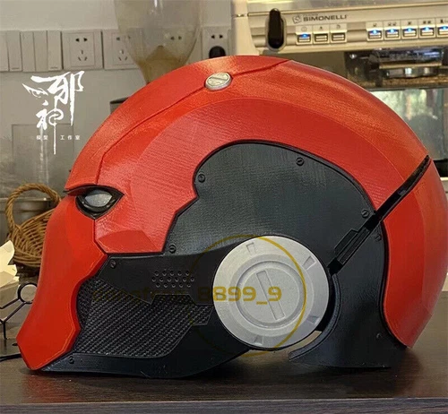 Handmade Red Hood Batman Helmet Full Face Mask 3D Printed Cosplay Props - Picture 7 of 9