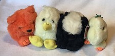 Lot of 4 Swibco Puffkins Plush Dolls Odie Mango Duck Dinky Lot 1