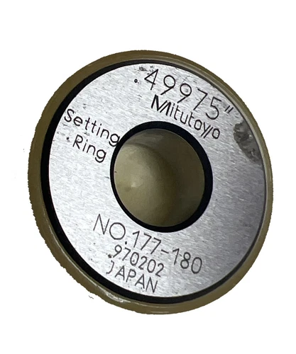 MITUTOYO SETTING RING .49975" NO.177-180