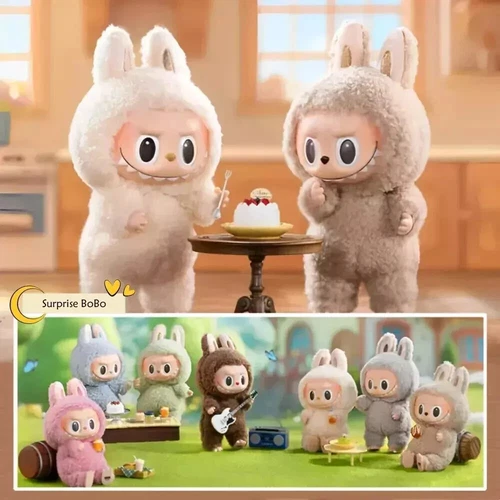 Autentico POP MART Labubu The Monsters Ecciting Macaron Peluche Giocattoli Confermati - Foto 4 di 30