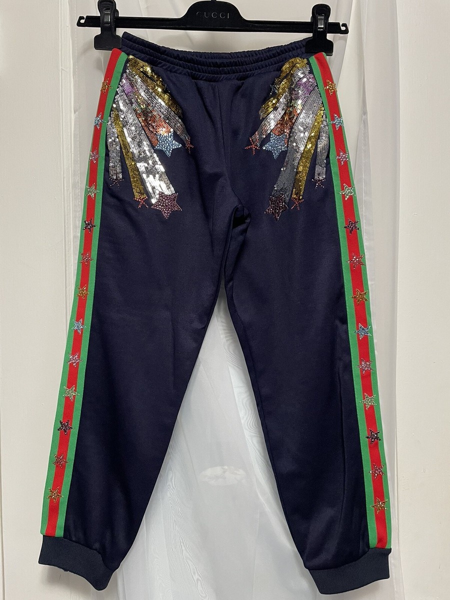 マ時　GUCCI グッチ FW2009 Sequin Pants パンツ Gucci Navy Stars Sequin Pants Size 10 | eBay