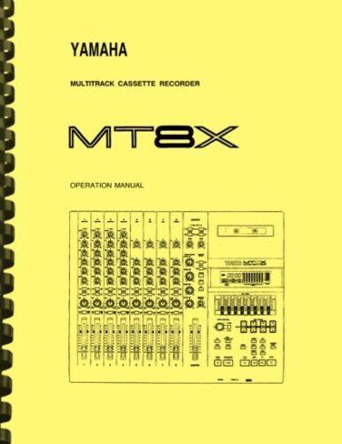 Yamaha MT8X Multitrack Cassette Recorder OWNER'S MANUAL | eBay