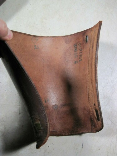 Antique Meyer NY Civil War WWI Leather Riding Calf Guards Shin Gaiters Leg Brown - 第 8/11 張圖片
