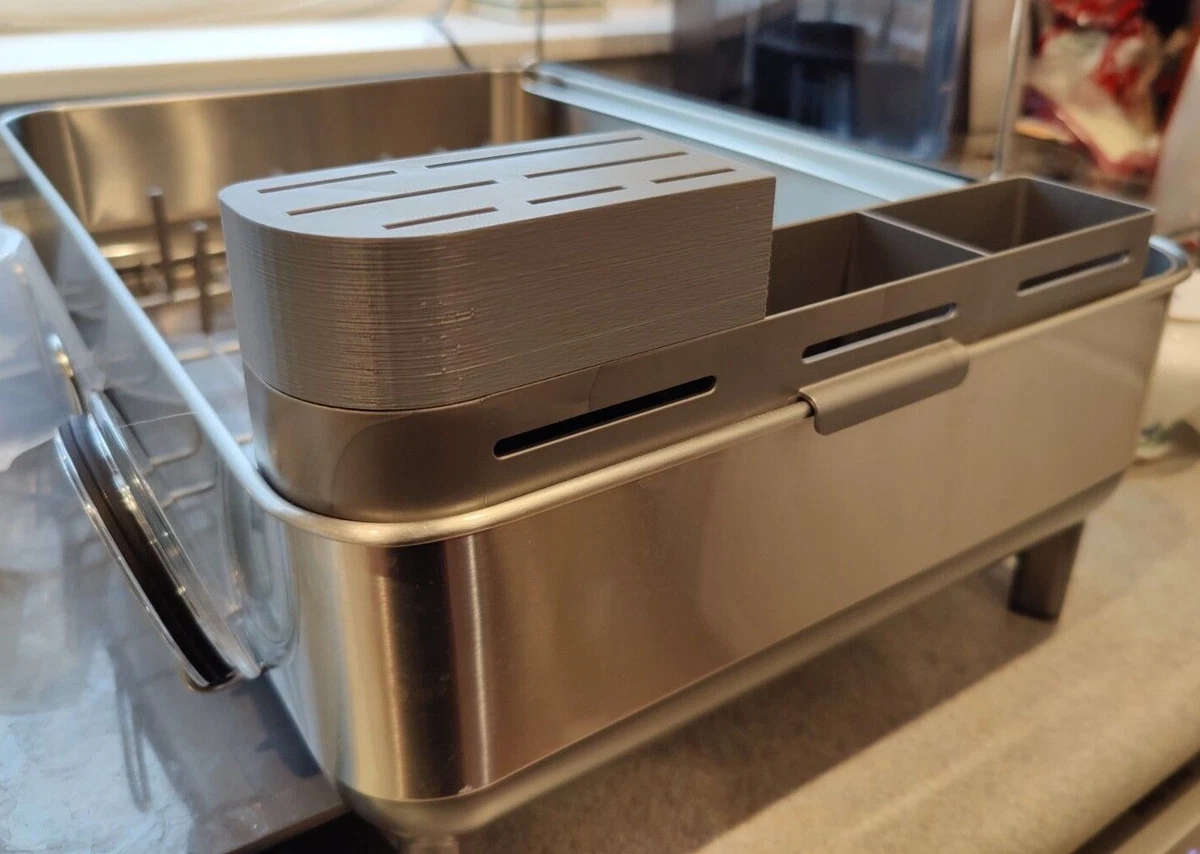 Knife Block holder for Simplehuman Dishrack drainer drain rack 3D Printed knives