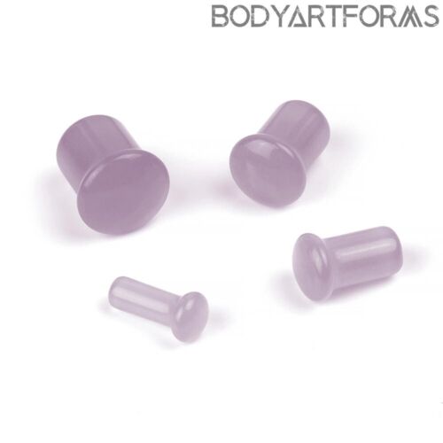 BODYARTFORMS Single Flare Solid Color Glass Plug Half Size 1g 7.5mm Purple - Picture 1 of 2