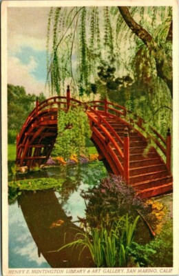 Postcard Henry E Huntington Library & Arts Gallery San Marino California