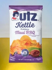 〽️ New Exclusive UTZ Kettle Maui BBQ Barbecue Hawaii Potato Chips 7.75 oz