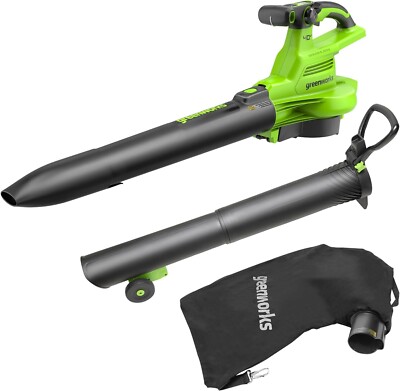 40V Akku Laubbläser und Staubsauger Greenworks GD40BVII, ohne Akku und Ladegerät
