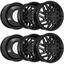 Set-6 Tis 544b Dually 20x8.25 8x200 -198mm Gloss Black Wheels Rims 20 Inch
