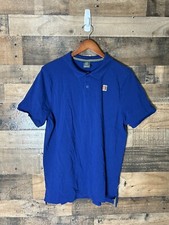 Nike Court Tennis Polo Men s Size large Blue Short Sleeve 1/4 Button Up Polo