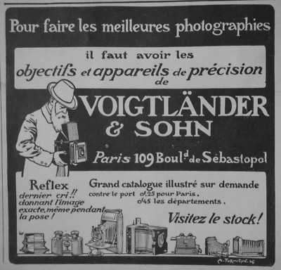 PRESSEWERBUNG 1906 VOIGTLÄNDER OBJEKTIVE UND GERÄTE PRÄZISION -ADVERTISING