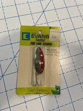 Glen L Evans Shag Spoon #B1353-N Red 3/8 oz. NOS- Original Pkg- Made in USA