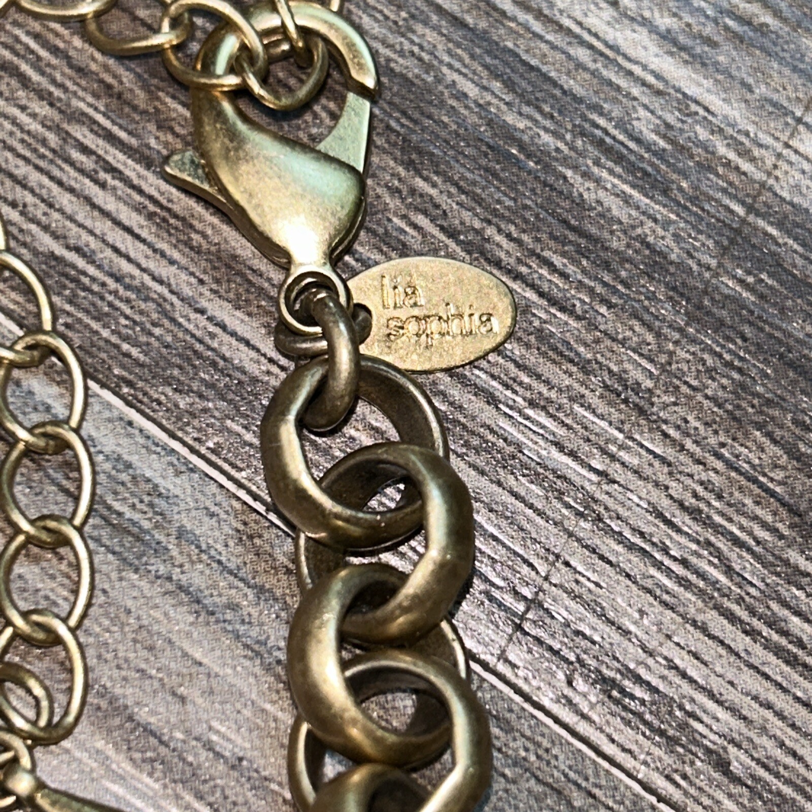 Signed Lia Sofia Eclipse Gold Tn Black Long Heavy… - image 4