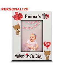 PERSONALIZE-My First Valentine's Day- Baby 1st Valentine's Day picture frame