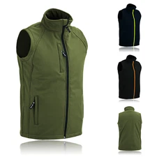 Windproof Softshell Jackets Gillet Outdoor Travel Casual Zip Up Work Fleece Line