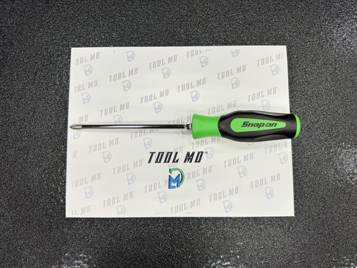 Snap-on Tools NEW GREEN PHILLIPS #2 Soft Grip Screwdriver