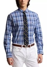  125 Polo Ralph Lauren Men's Classic Fit Plaid Stretch Poplin Shirt, Multi, S