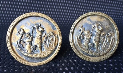 2 ANCIENNES POIGNÉES NAPOLÉON III ANGELOTS XIXème 15 - Photo 1/3