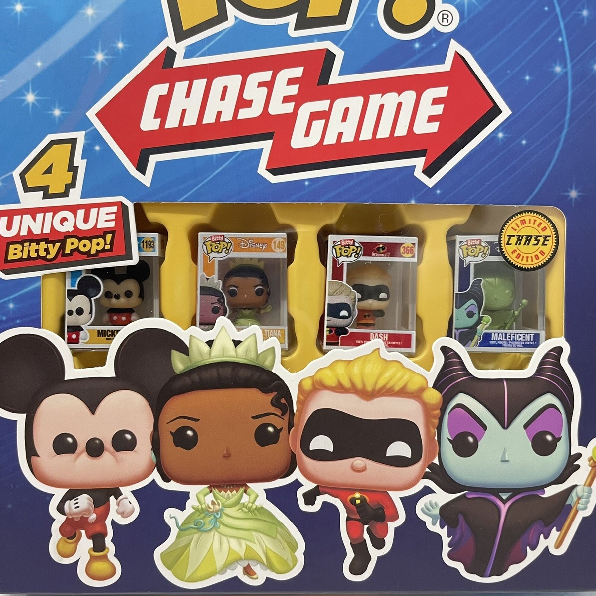 Funko Bitty Pop Chase Game Disney W/ Maleficent Chase Figure