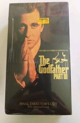 The Godfather Part III Final Directors Cut 2 Gold Tape VHS SEALED Paramount VTG 