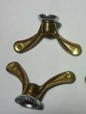 2 ancien stock  Ecrous Papillon Velo Ancien Set Wing Nuts Brass 9.5 mm vintage