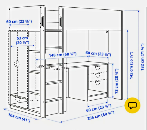 IKEA SMASTAD Hochbett - Bild 6 von 7