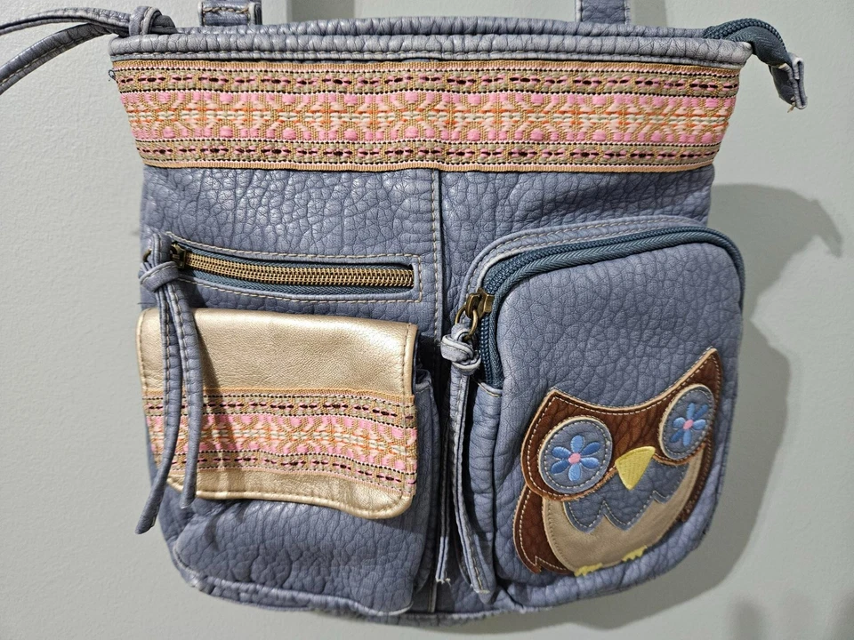 Union Bay Y2K Shoulder/Crossbody Backpack Faux Soft Leather with Cute Owl - Image 4 of 4