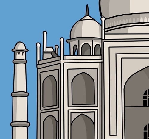 Taj Mahal- India Artwork A1 Print, SIGNED, limited to 500 prints - Picture 5 of 6