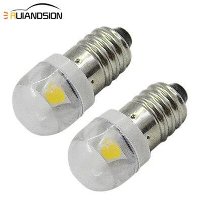 Ruiandsion E10 5050 LED Vis à mailles Ampoule de lampe de poche 3V/ 6V/12V Blanc