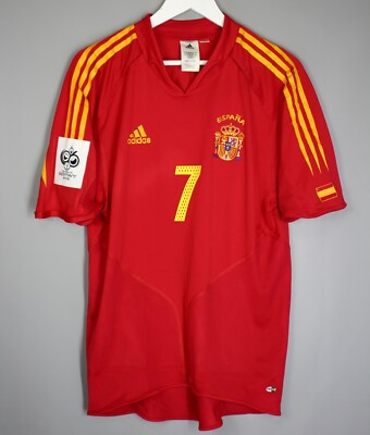 SPAIN NATIONAL TEAM 2002/2004 HOME FOOTBALL SHIRT JERSEY ADIDAS