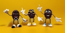 Vintage California Raisins Large Figurines Lot 3 Applause 1980s Advertising