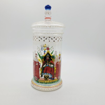 Vintage Prince Elector Holy Roman Empire Mentz Brandenburg Bohemia Cup W Lid