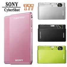 Good Condition Sony Cybershot DSC-T77 Digital Camera W/SD Card Charger Tested