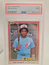 1981 Donruss #538 Tim Raines RC...PSA...9 Mint